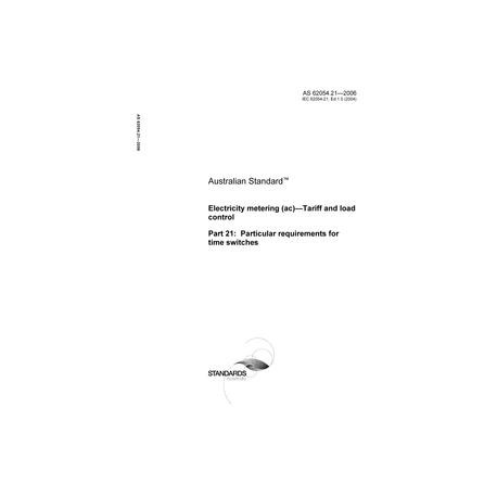 AS 62054.21-2006 [ Superseded ]