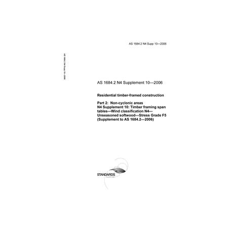 AS 1684.2 N4 SUPP 10-2006 [ Superseded ]