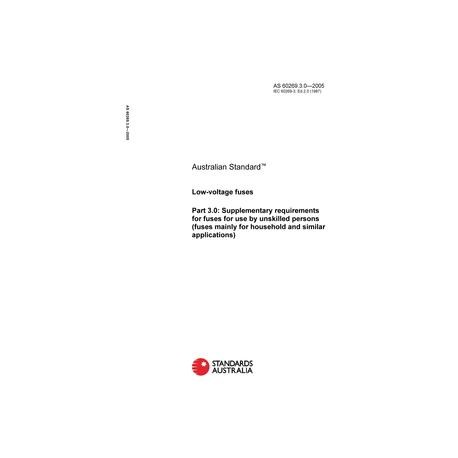 AS 60269.3.0-2005