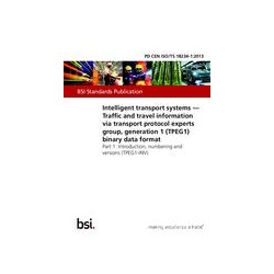BS PD CEN ISO/TS 18234-1:2013