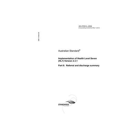 AS 4700.6-2004 [ Superseded ]