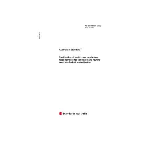 AS ISO 11137-2002 [ Superseded ]