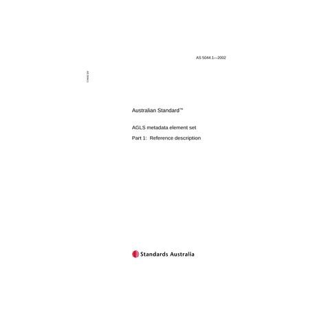 AS 5044.1-2002 [ Superseded ]