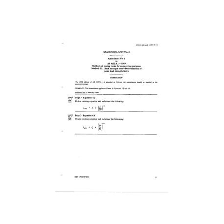 AS 4133.4.1-1993 AMDT 1 [ Superseded ]