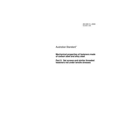 AS 4291.5-2000 [ Superseded ]