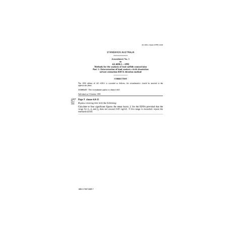 AS 4030.1-1992 AMDT 1
