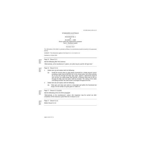 AS 2638.2-1999 AMDT 1 [ Superseded ]