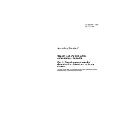 AS 2862.1-1999 [ Superseded ]