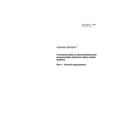 AS 61508.1-1999 [ Superseded ]