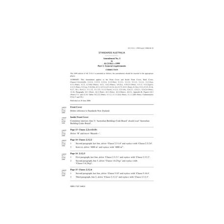 AS 2118.1-1999 AMDT 1 [ Superseded ]