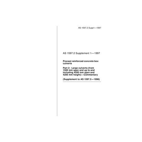 AS 1597.2 SUPP 1-1997 [ Available Superseded ]