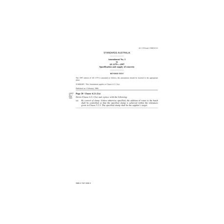 AS 1379-1997 AMDT 1 [ Superseded ]
