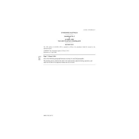 AS 2820-1993 AMDT 1 [ Superseded ]