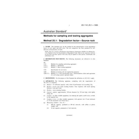 AS 1141.25.1-1996 [ Superseded ]