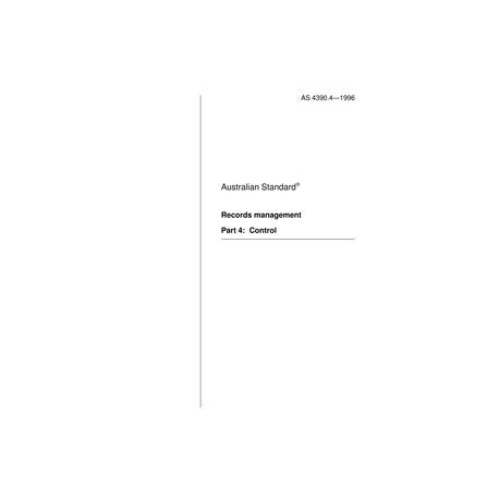 AS 4390.4-1996 [ Superseded ]