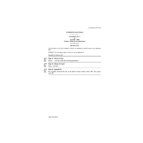AS 2209-1994 AMDT 1 [ Superseded ]