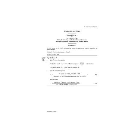 AS 2350.10-1991 AMDT 1 [ Superseded ]