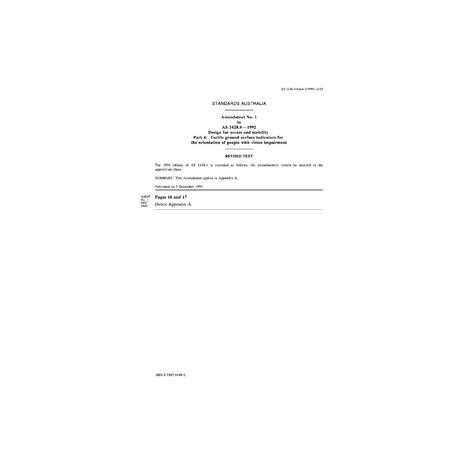 AS 1428.4-1992 AMDT 1 [ Superseded ]