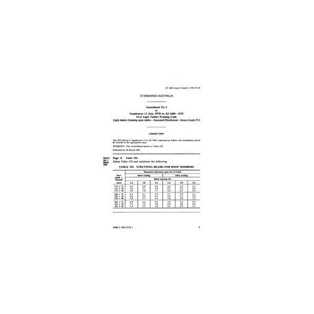 AS 1684 SUPP 13-1975 AMDT 2 [ Superseded ]