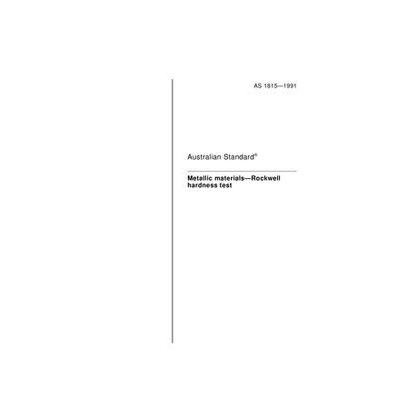 AS 1815-1991 [ Superseded ]