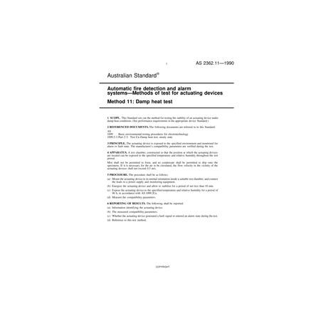 AS 2362.11-1990 [ Superseded ]