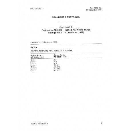AS DOC 3000 R 5 (1989) [ Superseded ]
