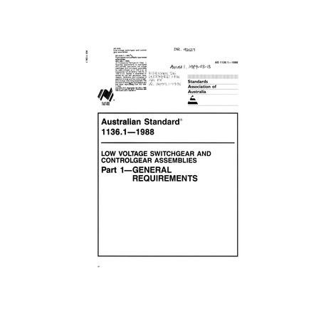 AS 1136.1-1988 [ Superseded ]