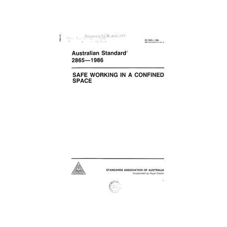 AS 2865-1986 [ Superseded ]