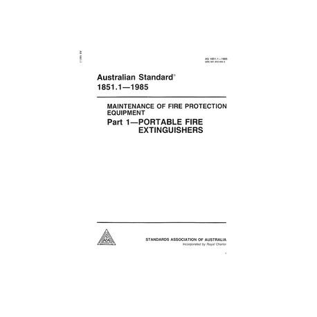 AS 1851.1-1985 [ Superseded ]