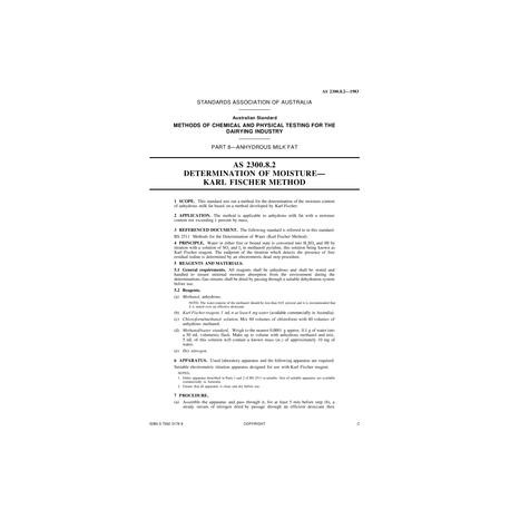 AS 2300.8.2-1983 [ Superseded ]