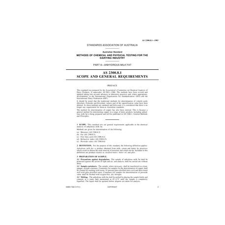 AS 2300.8.1-1983 [ Superseded ]