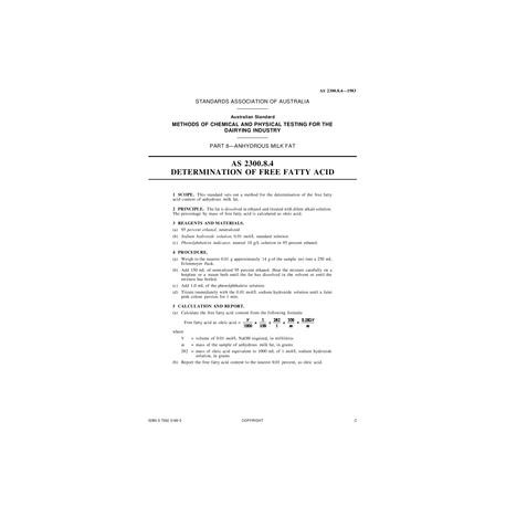 AS 2300.8.4-1983 [ Superseded ]