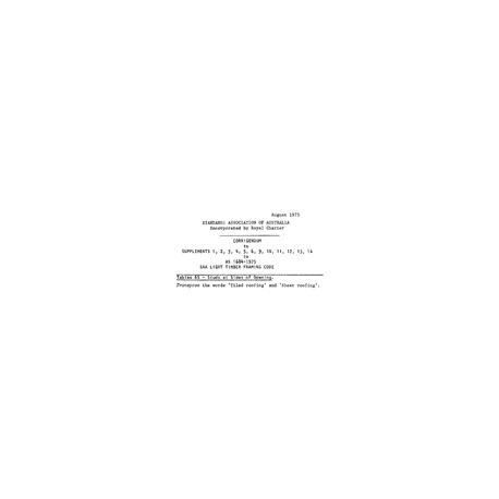 AS 1684 SUPP 5-1975 AMDT 1 [ Superseded ]