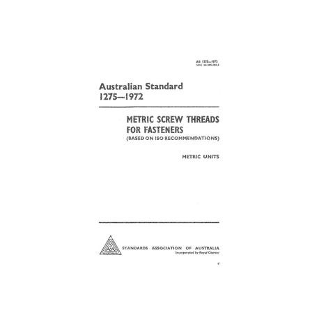 AS 1275-1972 [ Superseded ]