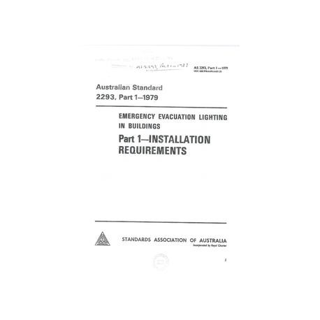 AS 2293.1-1979 [ Superseded ]