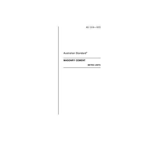 AS 1316-1972 [ Superseded ]