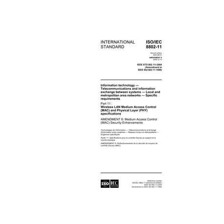 IEEE 8802-11:2005/AMD6-2006