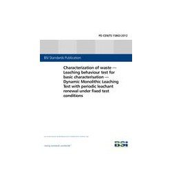 BS PD CEN/TS 15863:2012