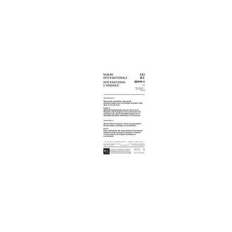 IEC 60444-1 Amd.1 Ed. 2.0 b:1999