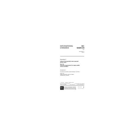 IEC 61029-2-8 Amd.1 Ed. 1.0 en:1999