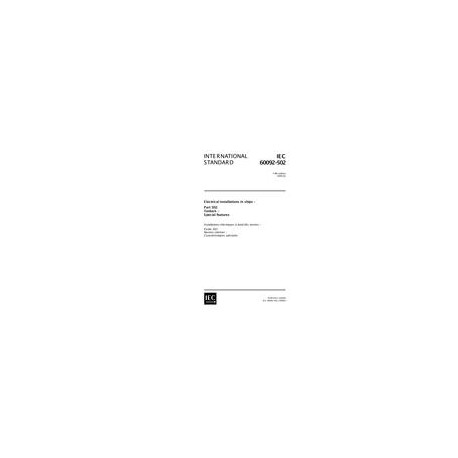 IEC 60092-502 Ed. 5.0 en:1999