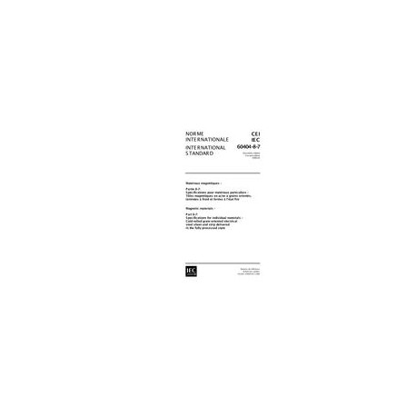 IEC 60404-8-7 Ed. 2.0 b:1998