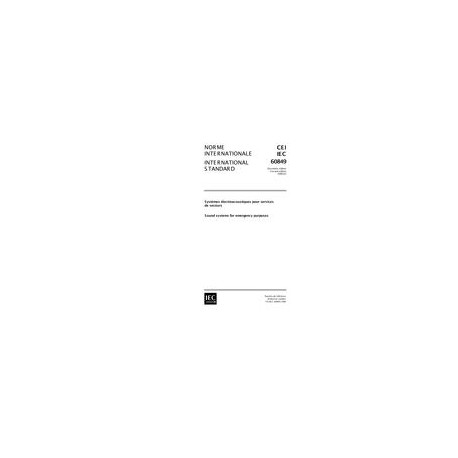 IEC 60849 Ed. 2.0 b:1998