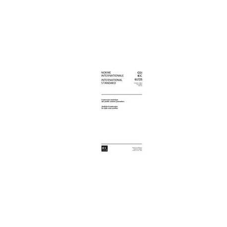 IEC 61725 Ed. 1.0 b:1997