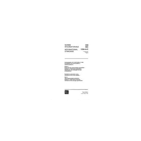 IEC 61334-4-41 Ed. 1.0 b:1996