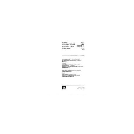 IEC 61334-3-21 Ed. 1.0 b:1996
