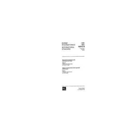 IEC 61029-2-9 Ed. 1.0 b:1995