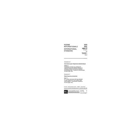 IEC 60169-17 Amd.1 Ed. 1.0 b:1993