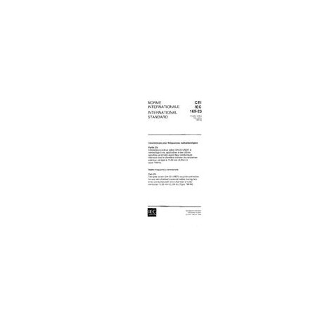 IEC 60169-25 Ed. 1.0 b:1992