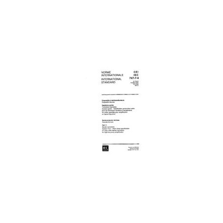 IEC 60747-7-4 Ed. 1.0 b:1991